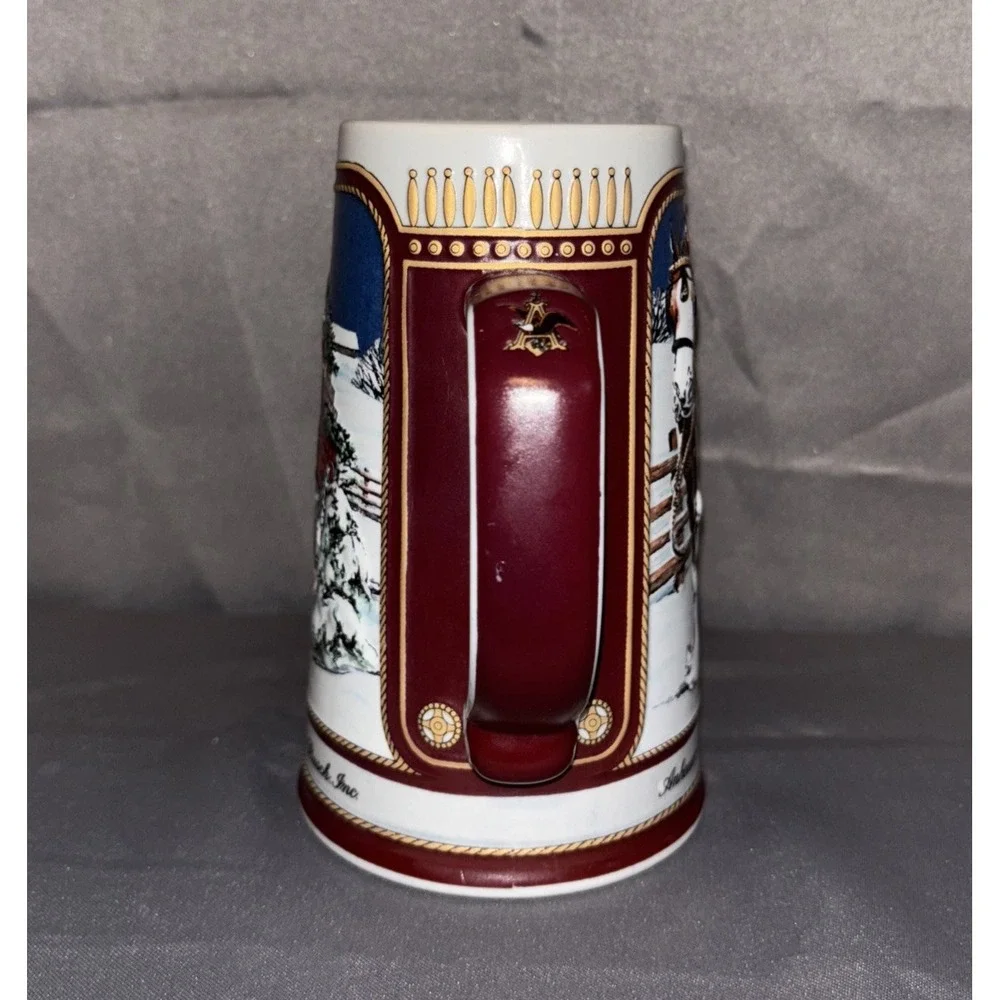 Vintage 1989 Anheuser-Busch Budweiser Clydesdale Collector Series Beer Stein Mug